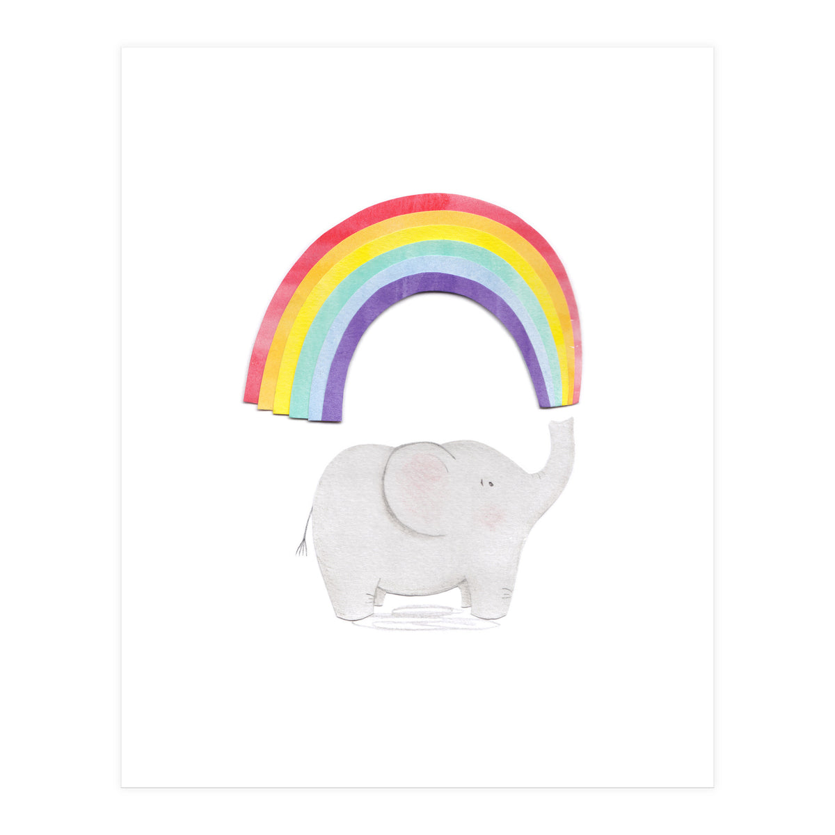 Rainbow Elephant (Print Only)