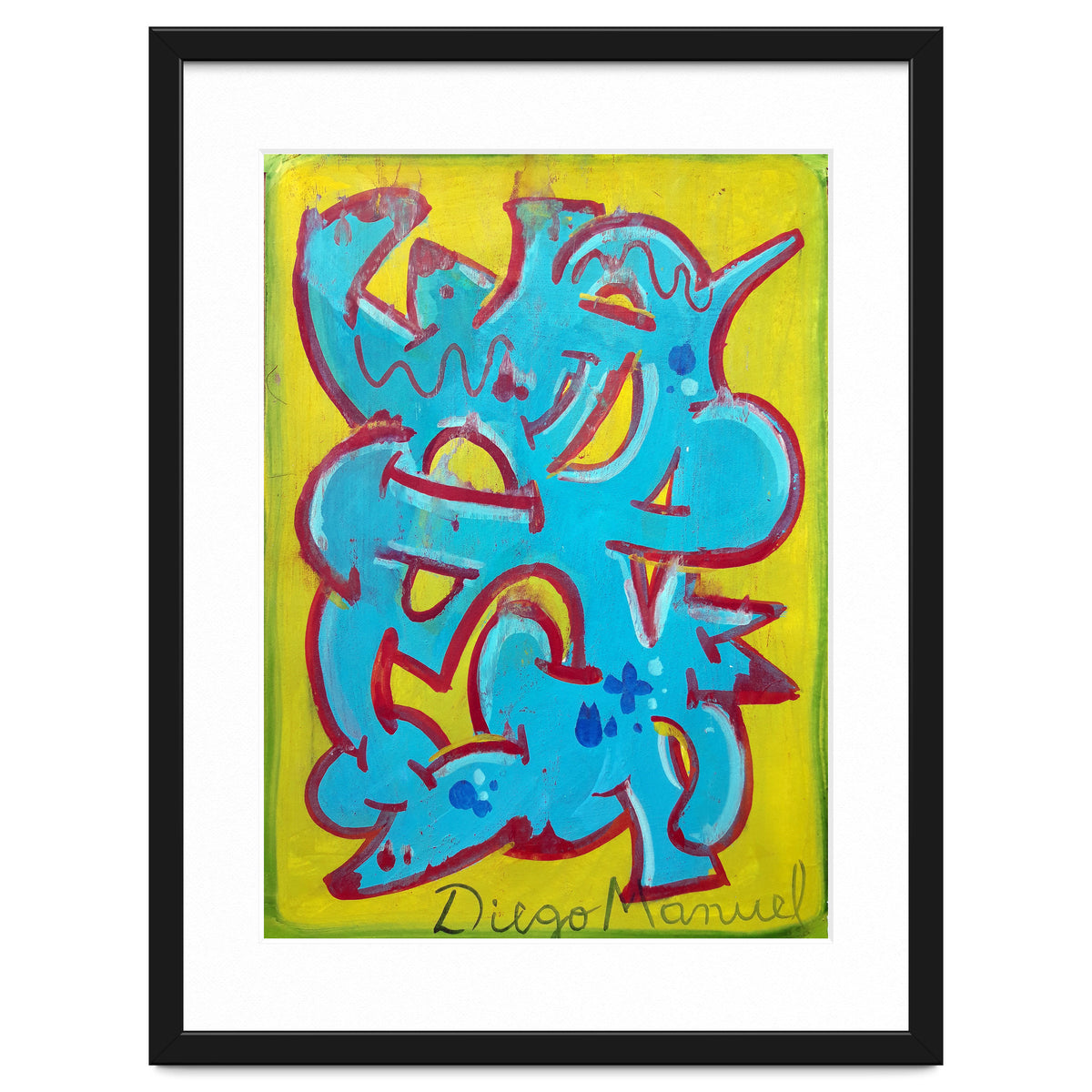 Forma Celeste Sobre Amarillo 3