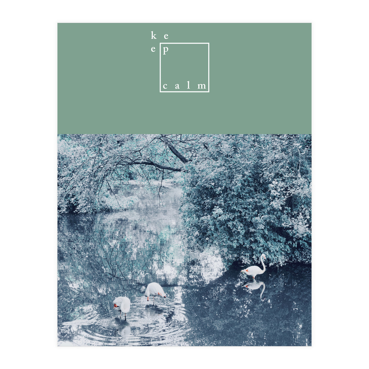 Flamingos - keep calm  (Print Only)