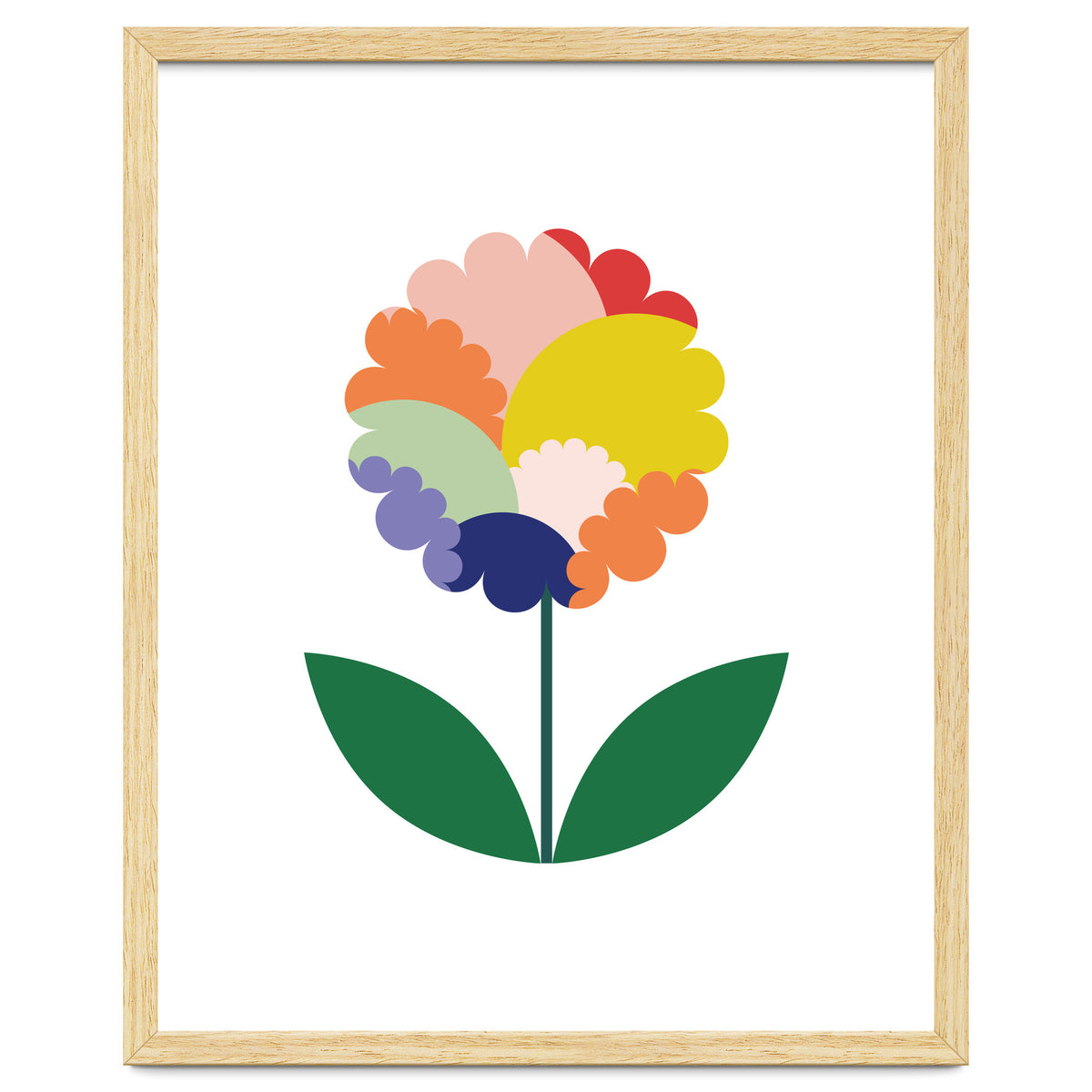 happy colorful flower