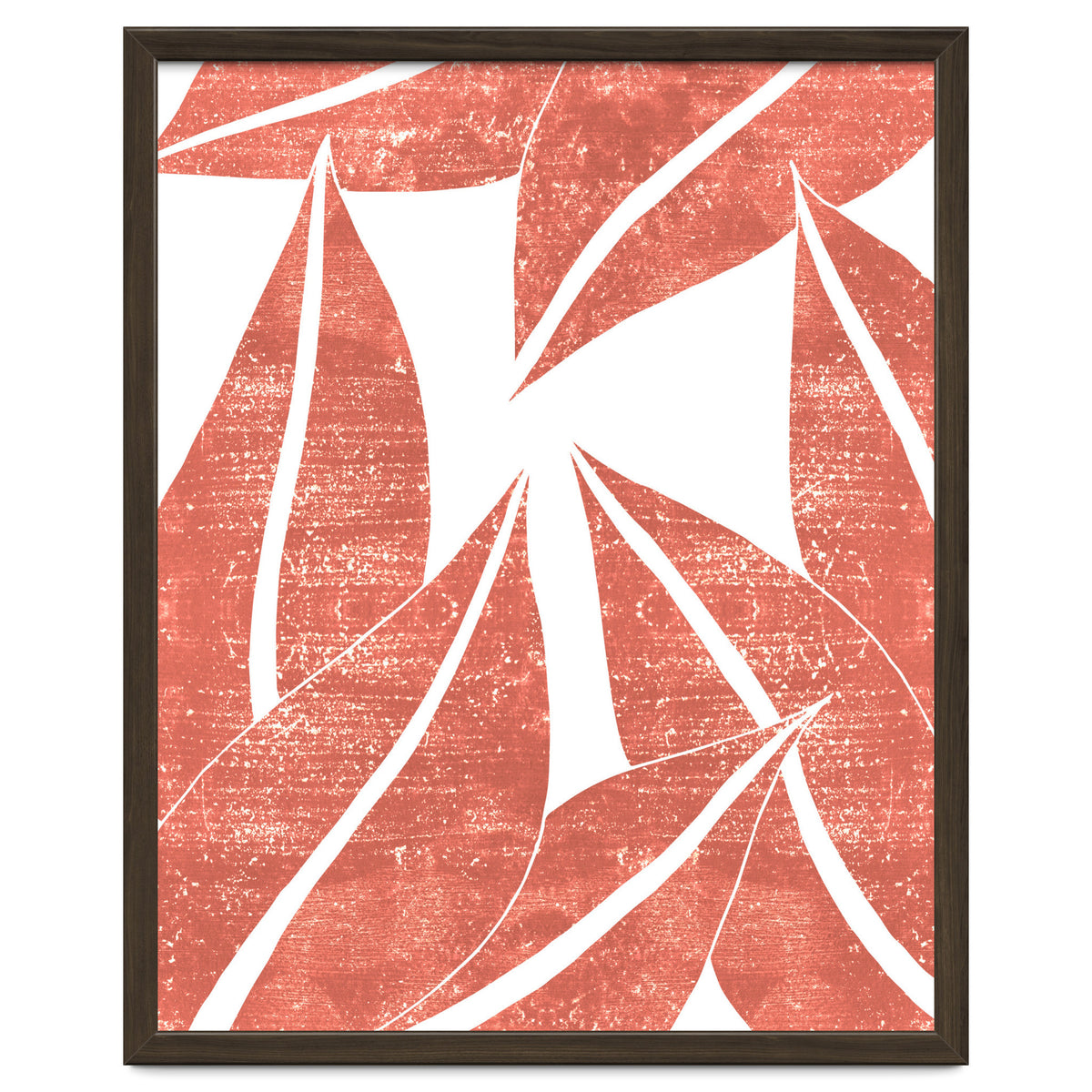 Abstract Terracotta Leaves 1 - Burnt Orange