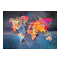 World Map triangle (Print Only)