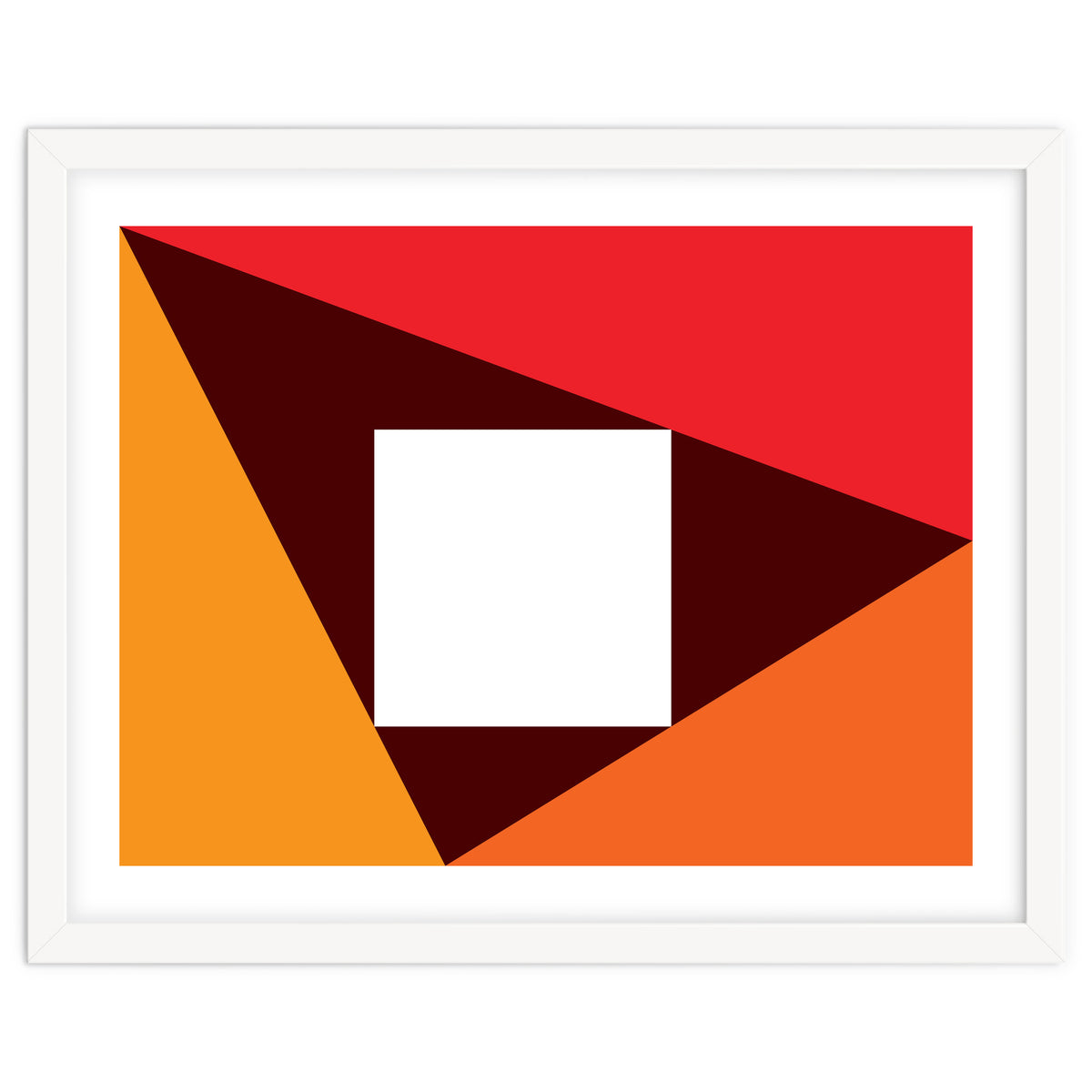 Geometric Shapes No. 23 - red & orange