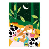 Eclectic Moon Lover | Modern Bohemian Quirky Woman Fashion | Color Pop Dreamer Illustration (Print Only) thumbnail