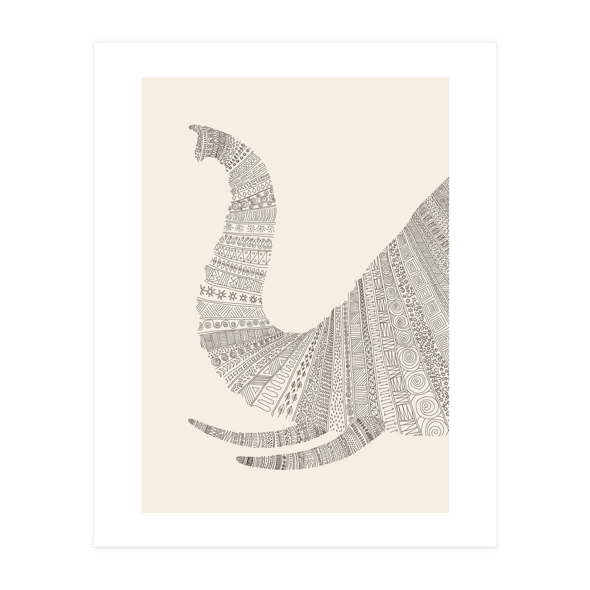 Elephant (on Beige) (Print Only)