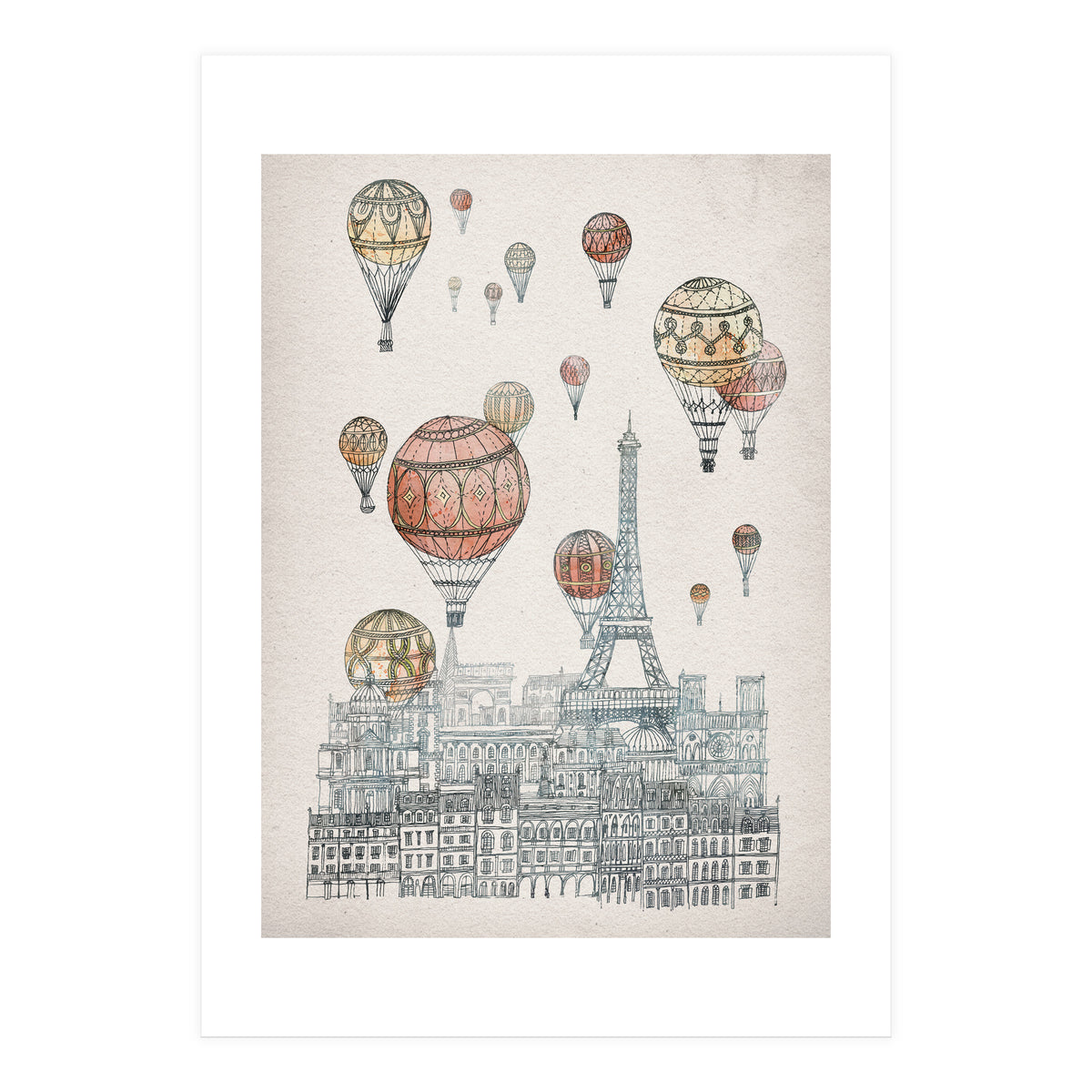 Voyages Over Paris (Print Only)