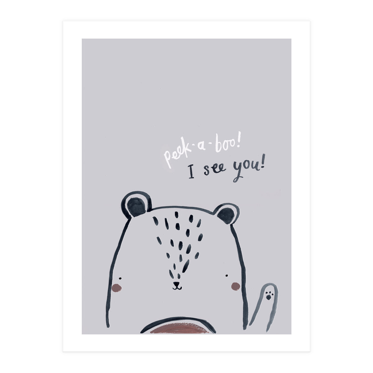 Peek A Boo Bear (Print Only)