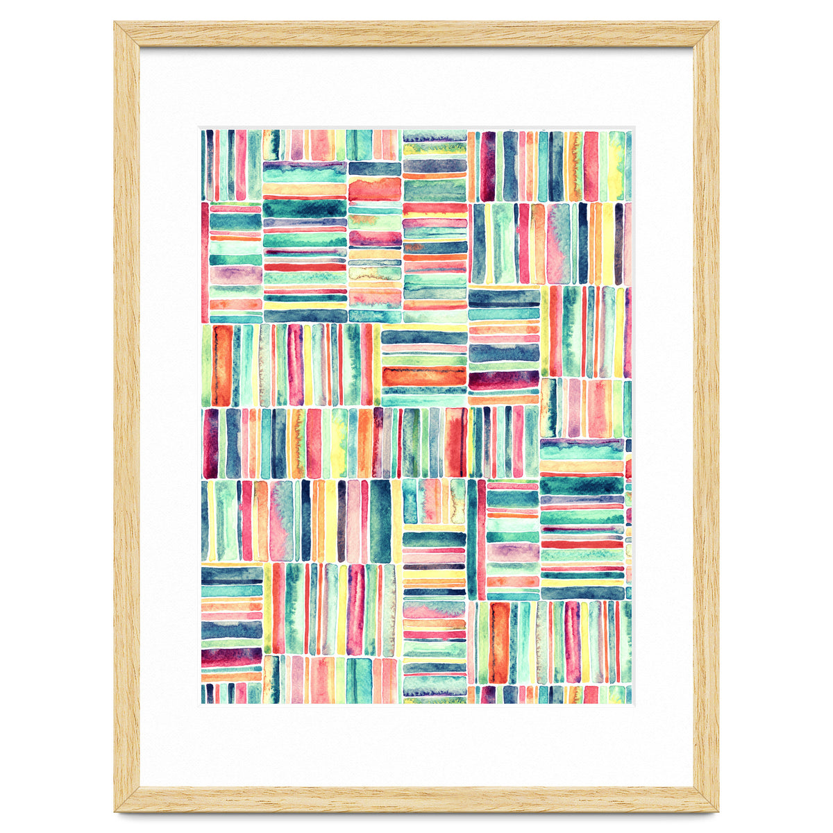 Retro Beach Chair Pastel Watercolor Stripes