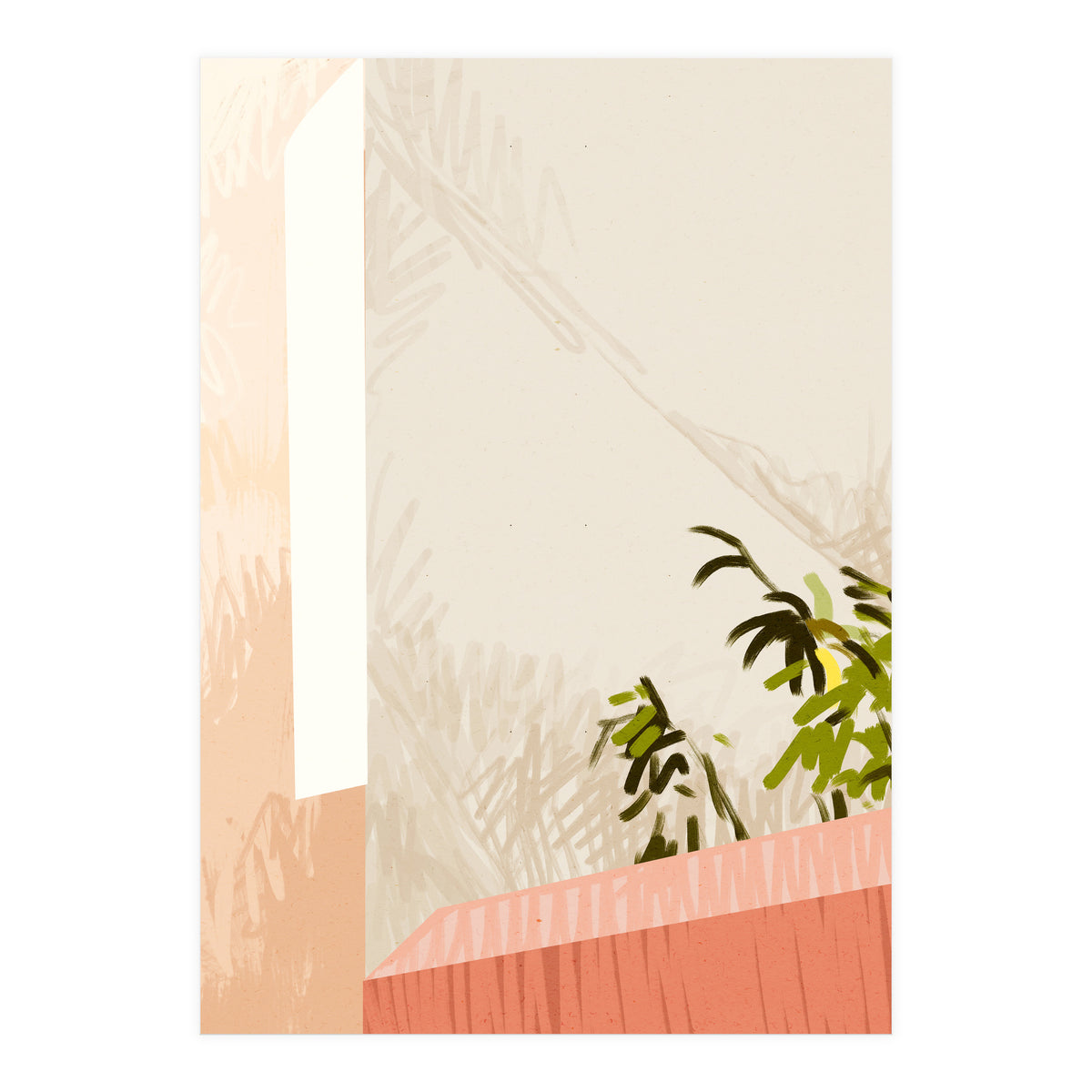 Lazy Afternoon #Abstract Digital Plants Grow (Print Only)