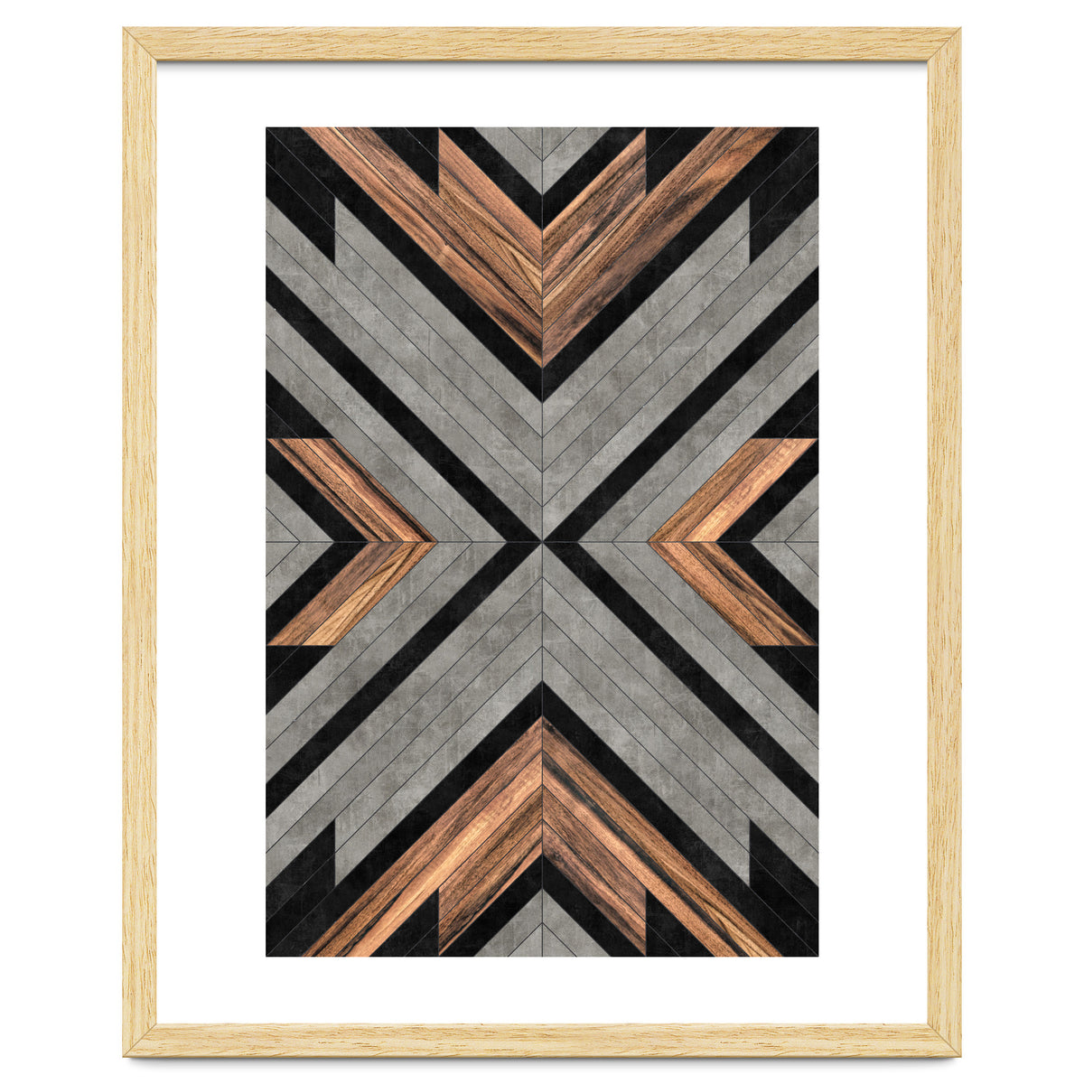 Urban Tribal Pattern No.2 - Concrete and Wood