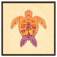 Tropical Sunset Sea Turtle Design