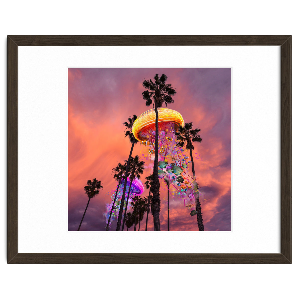 Electric Jellyfish in Palm Trees