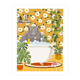 Hippo Taking a Bubble Bath (Print Only) thumbnail
