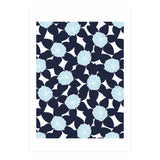 Pastel Blue Abstract Flower Pattern (Print Only) thumbnail