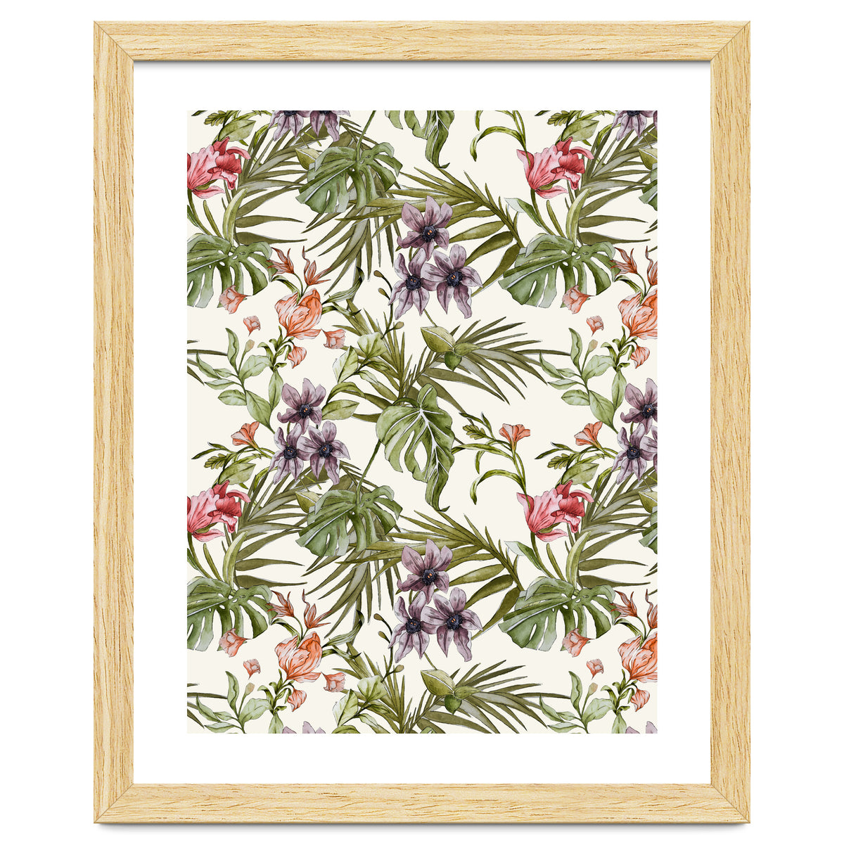 Watercolor tropical foliage