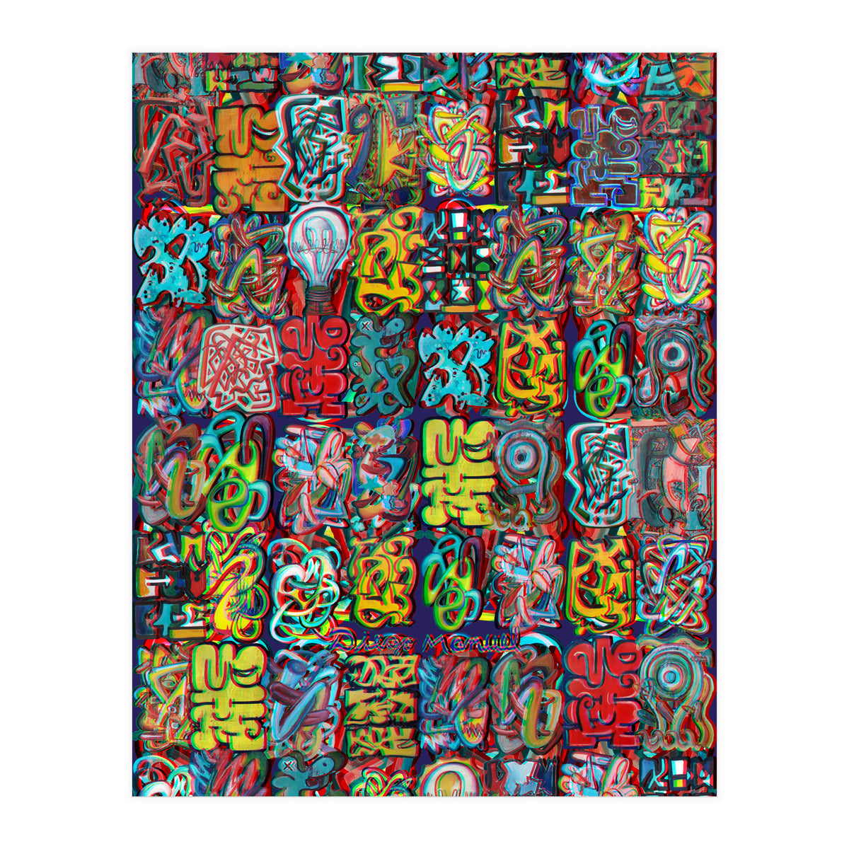 Formas 14 34 3d And Graffiti 6 (Print Only)