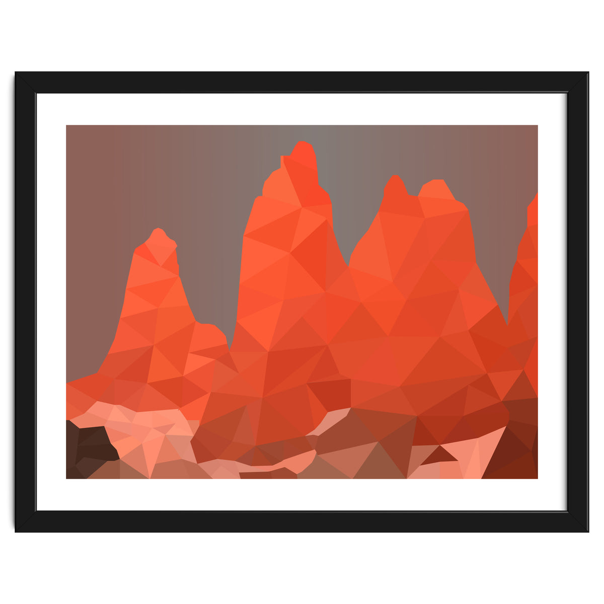 Torres Del Paine National Park Low Poly Art