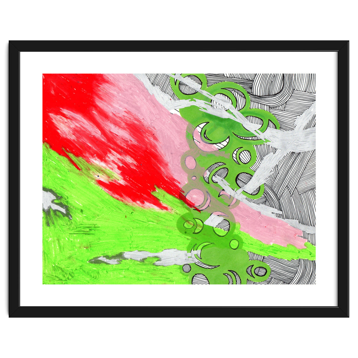 Green and Pink Spill