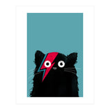 Doozal Cat Bowie Black (Print Only) thumbnail