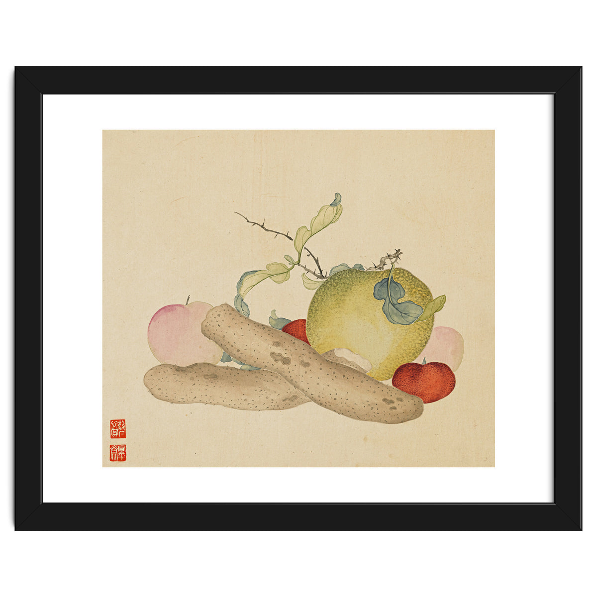 Wang Chengyu~flowers And Vegetables, Vegetables, Fruits, Yam, Apple, Pear