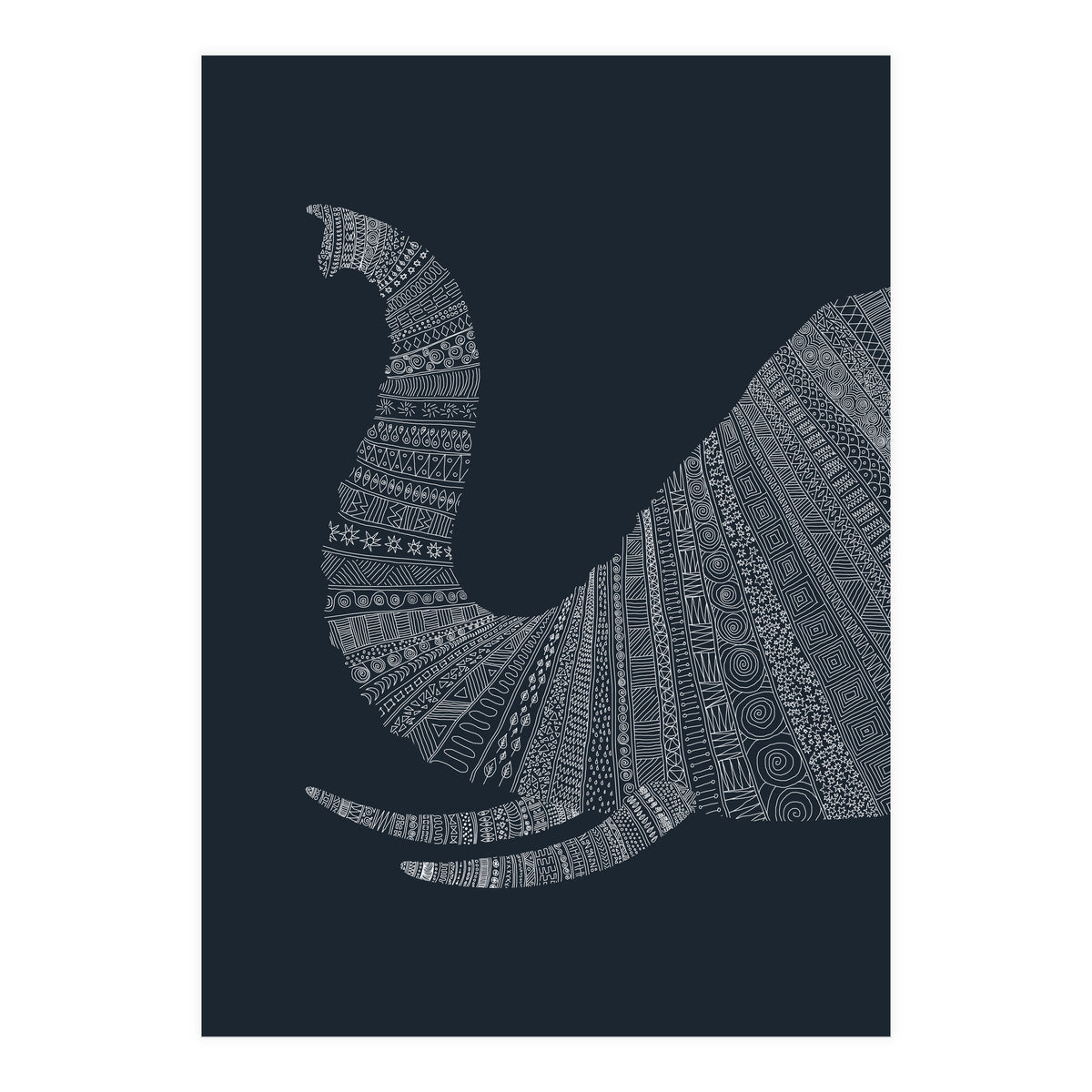 Elephant Blue Poster (Print Only)