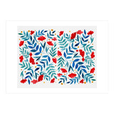 Magical garden - red and turquoise (Print Only) thumbnail