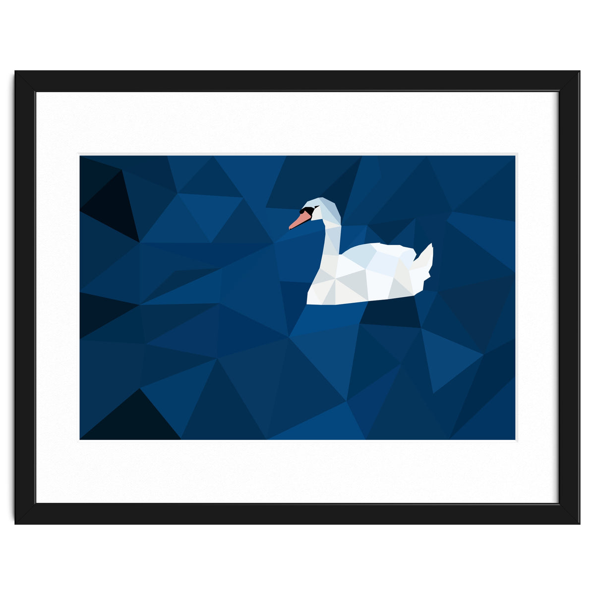 Swan In Water Artwork