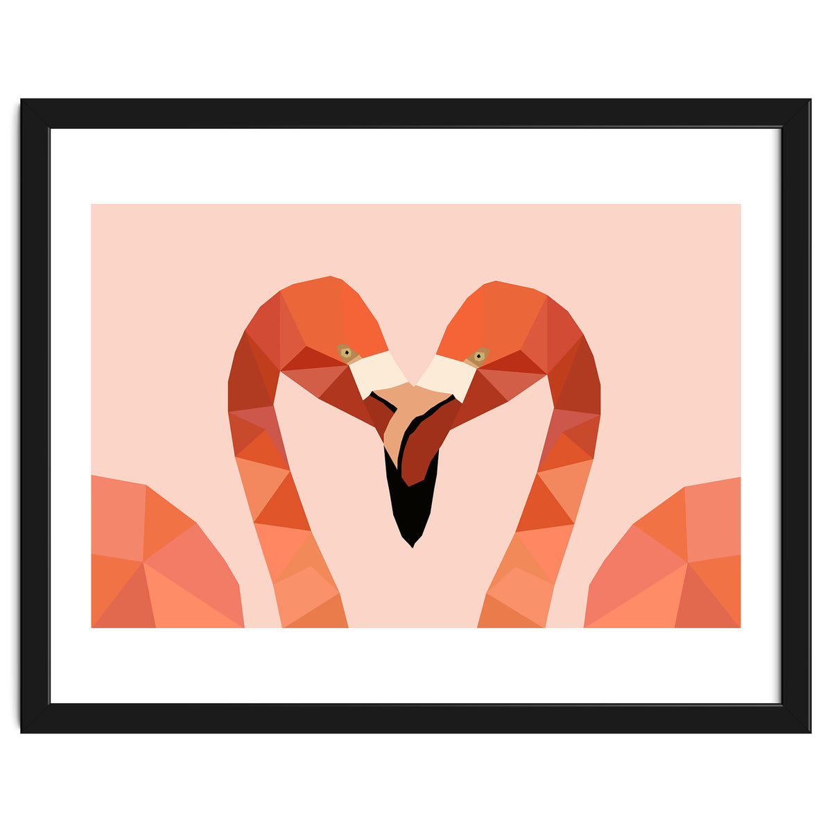 Flamingo Bird Low Poly Art