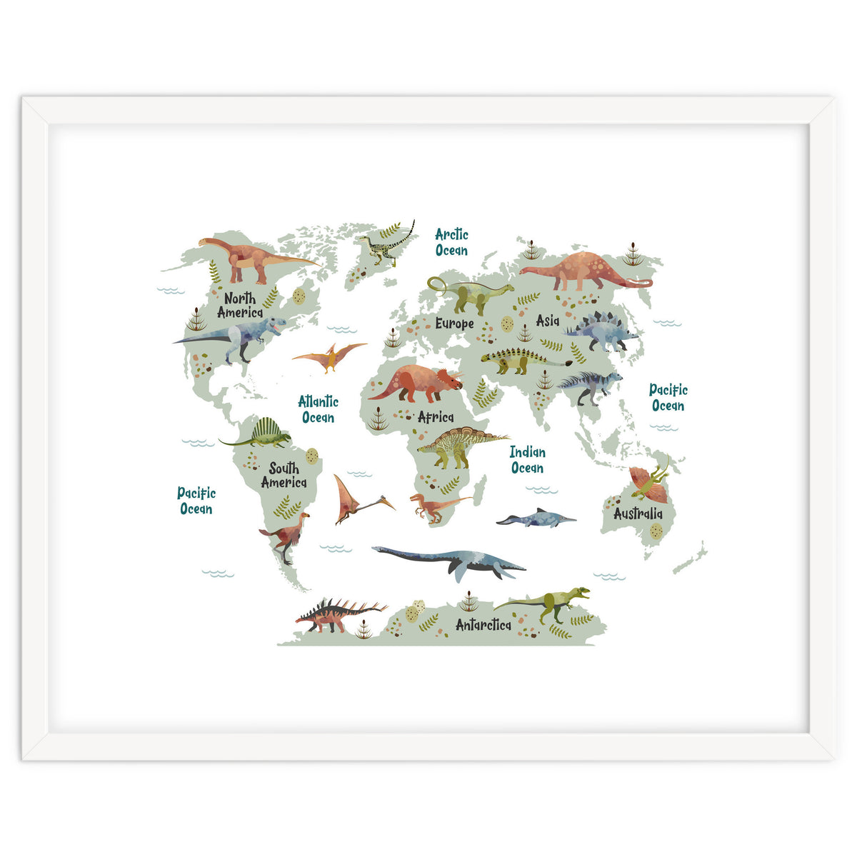 Dinosaur World Map