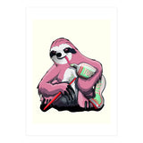 Sloth Brushing Teeth, Funny Bathroom Humour (Print Only) thumbnail