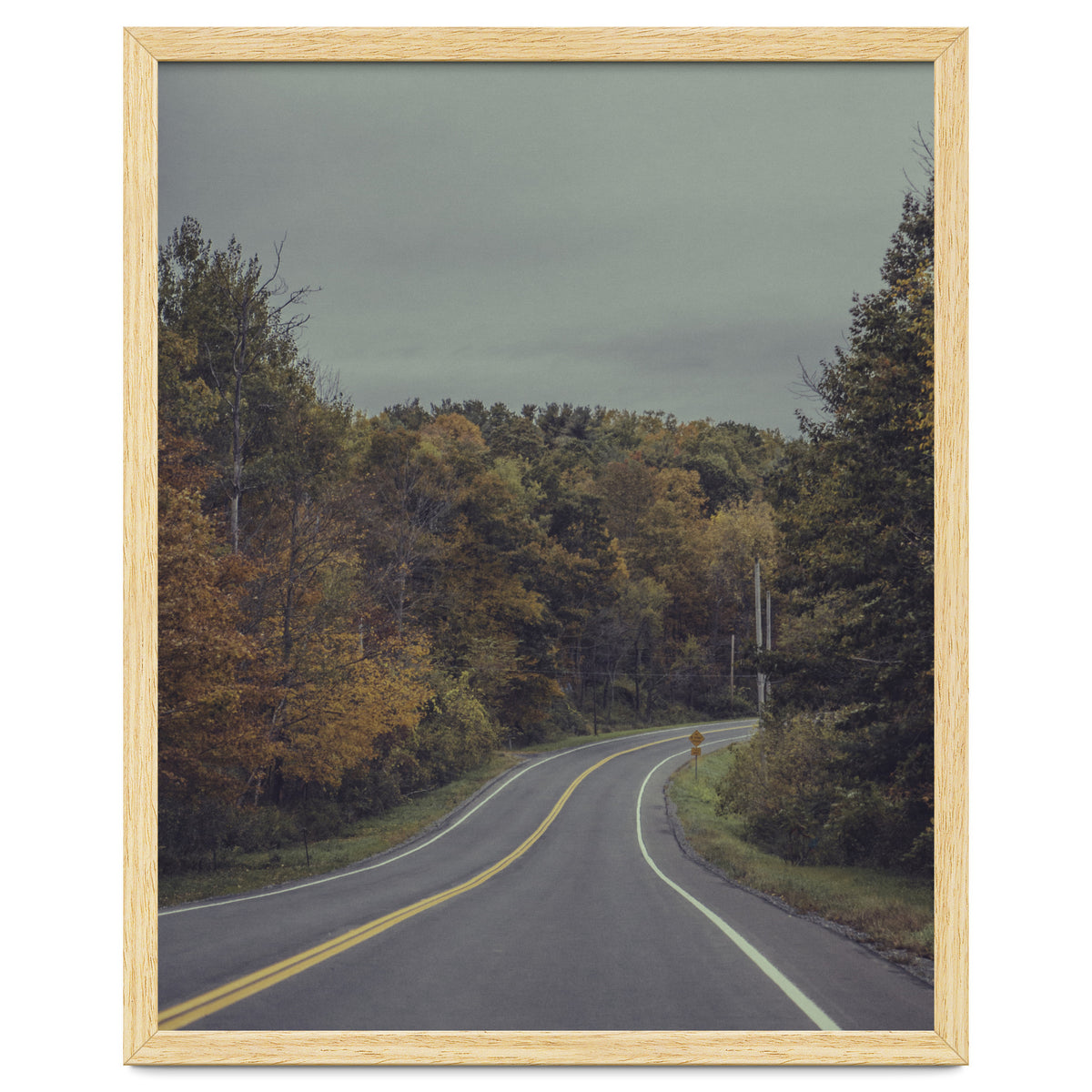 Fall Road in Upstate New York