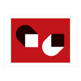 Geometric Shapes No. 38 - red, white & black (Print Only) thumbnail