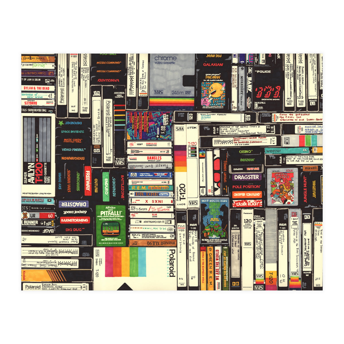Cassettes, VHS & Atari (Print Only)