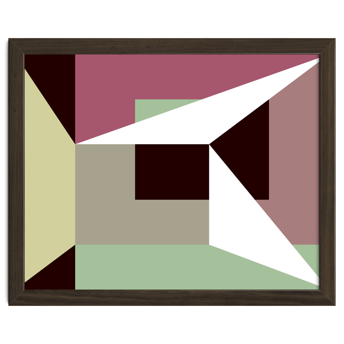 Geometric Shapes No. 26 - green & purple