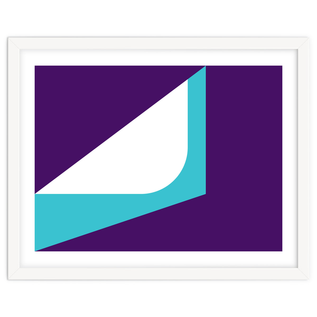 Geometric Shapes No. 22 - teal & purple