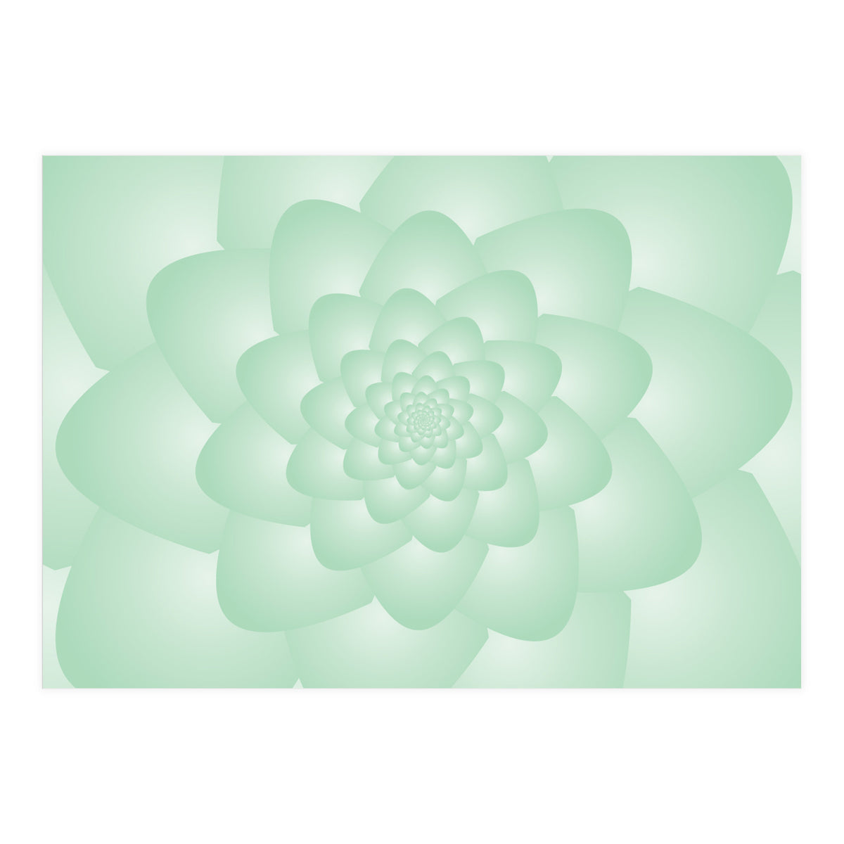 Pastel Colors Flower Pattern Set Green (Print Only)