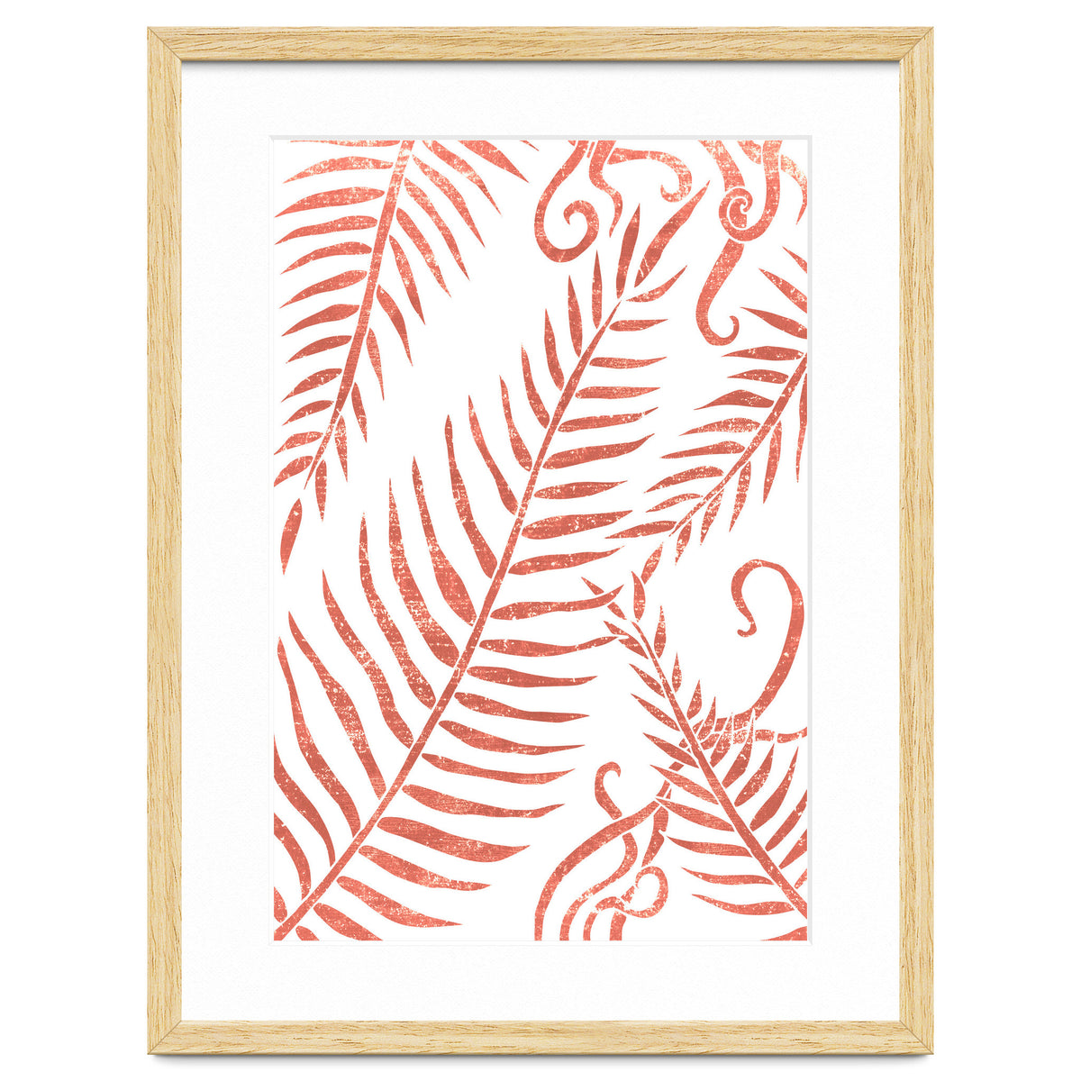 Abstract Terracotta Leaves 2 - Burnt Orange