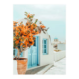 Greece Airbnb, Greece Photography Travel Digital Art, Scenic Landscape Architecture, White Building (Print Only) thumbnail