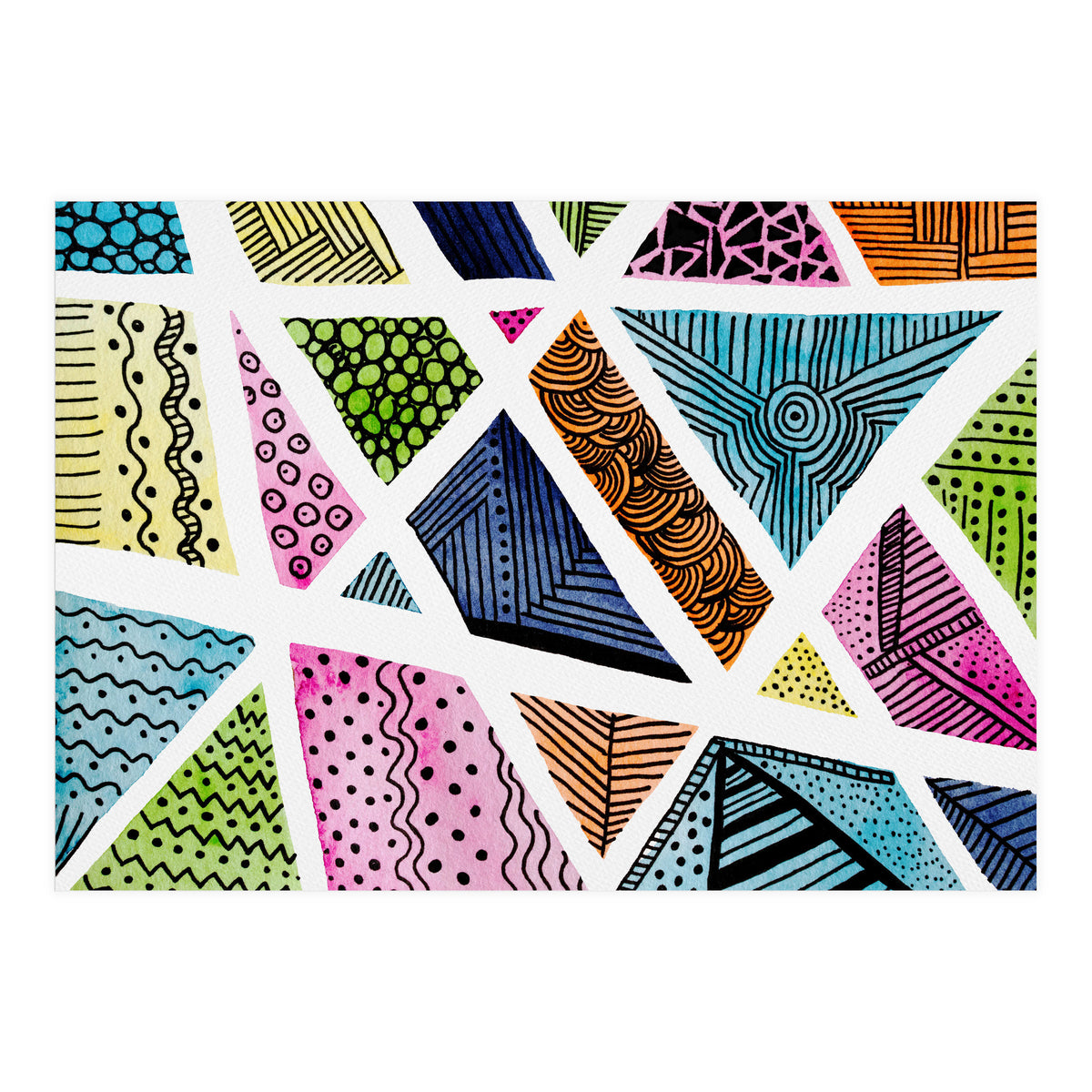 Geometric doodle pattern (Print Only)