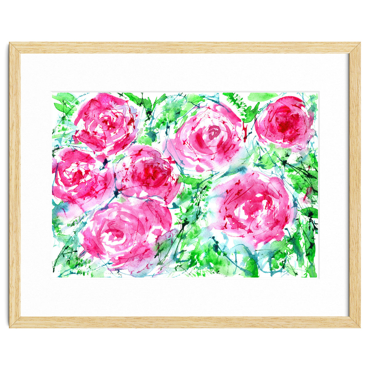 Blooming bouquet || watercolor roses