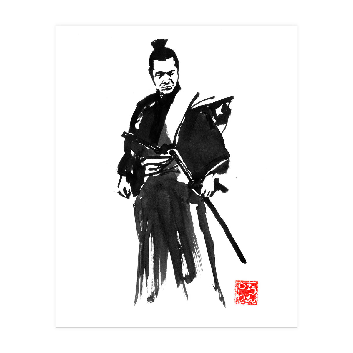 Toshiro mifune, the samurai (Print Only)