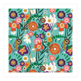 Folk Spring Floral Blue  (Print Only) thumbnail