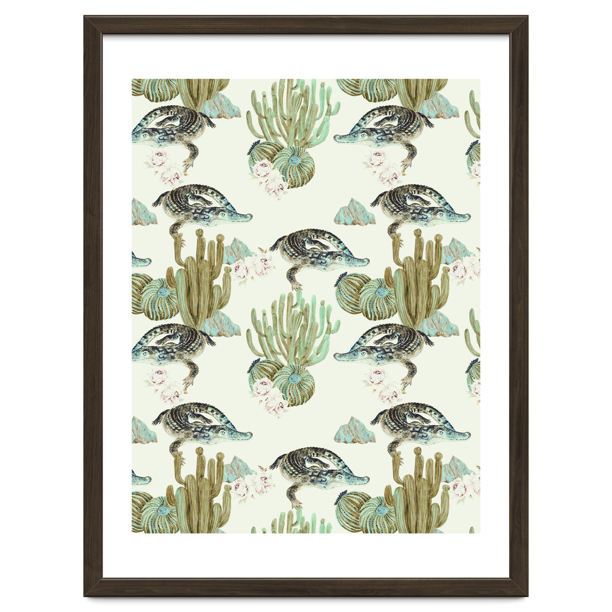 Crocodile pattern on the cactus