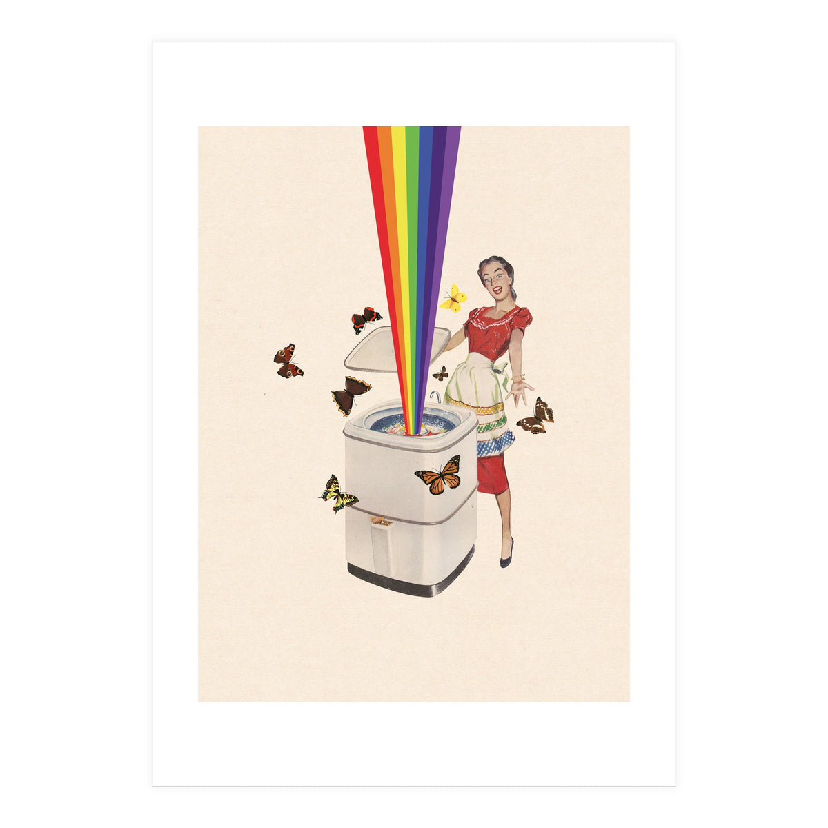 Rainbow Washing Machine (Print Only)