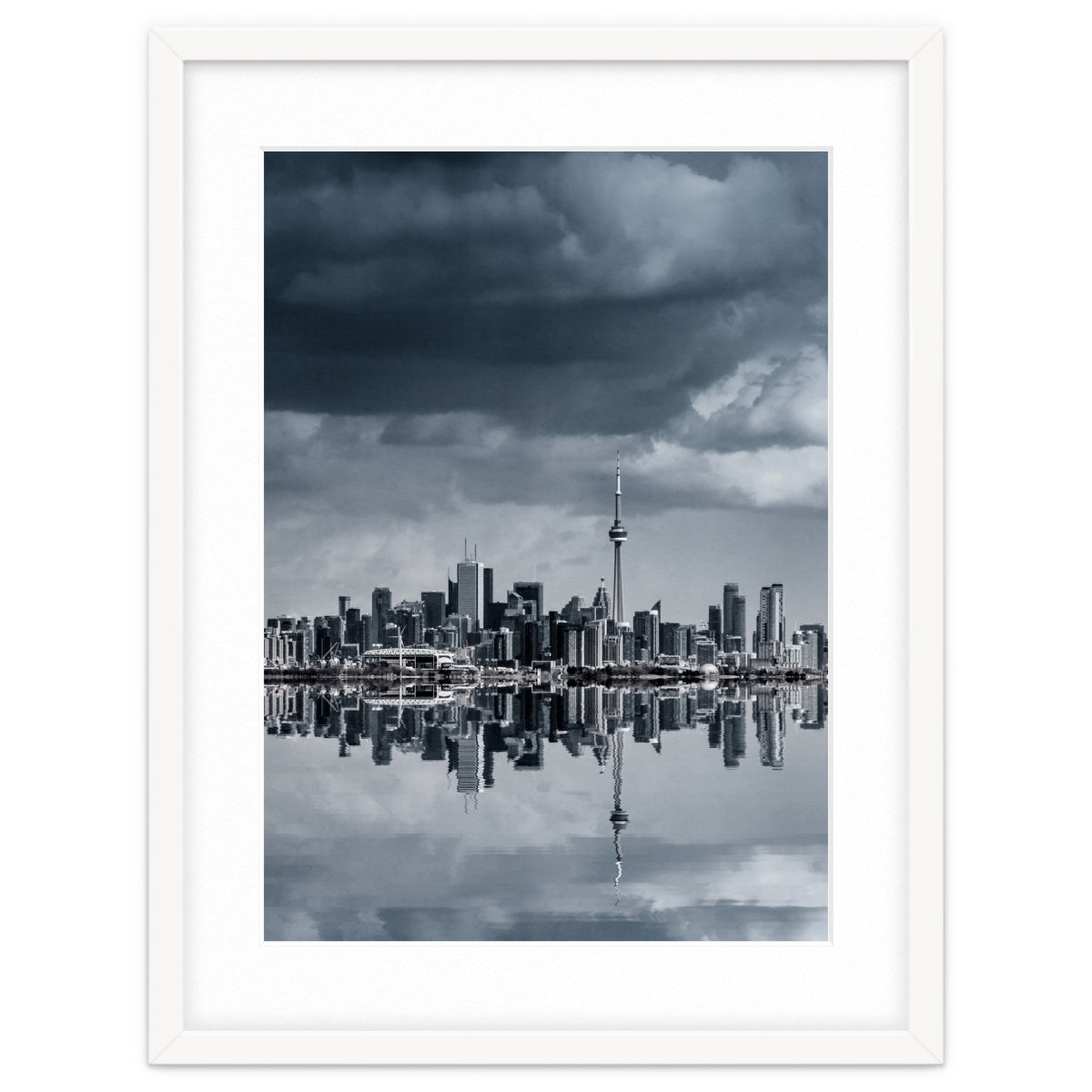 Toronto Skyline From Colonel Samuel Smith Park Reflection No 1