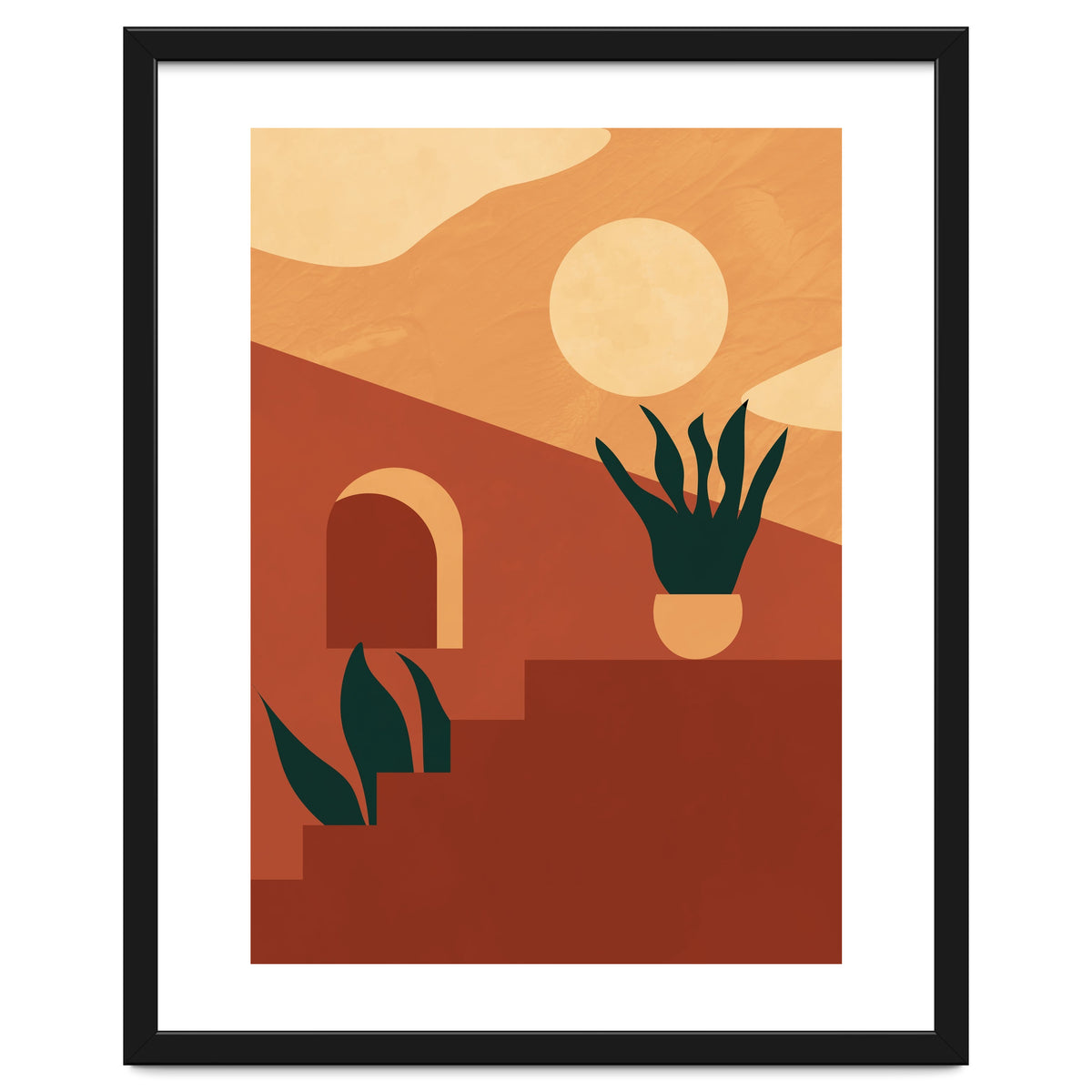 Boho  Desert Terracotta Print