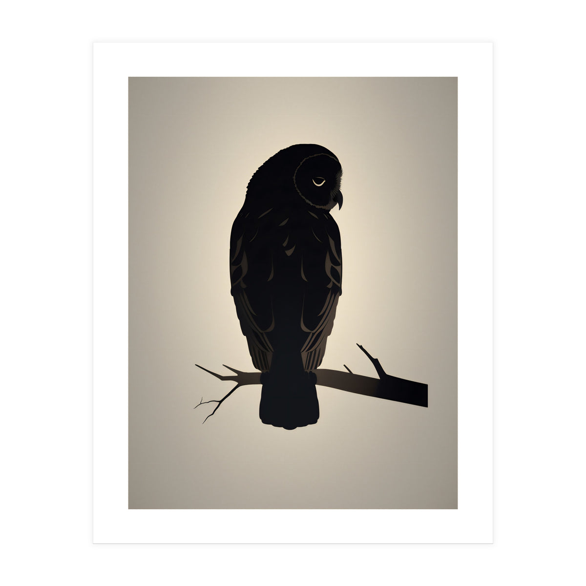 Owl Minimalist Picture (Print Only)