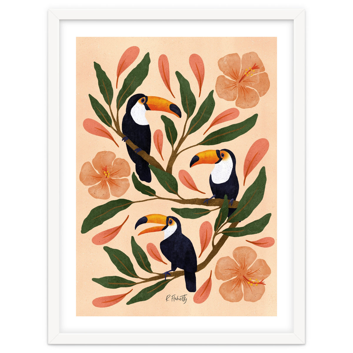 Toucans in the Hibiscus