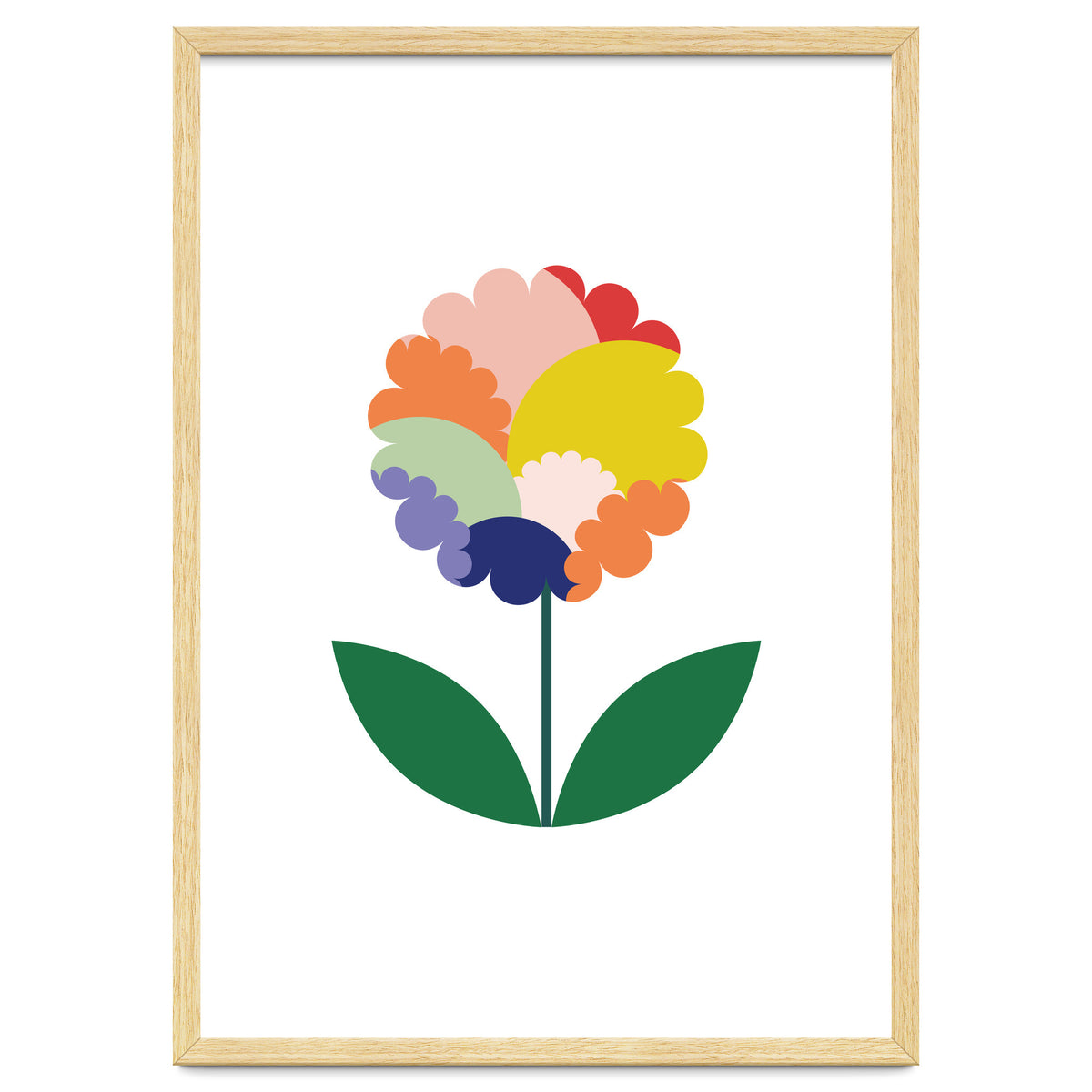 happy colorful flower