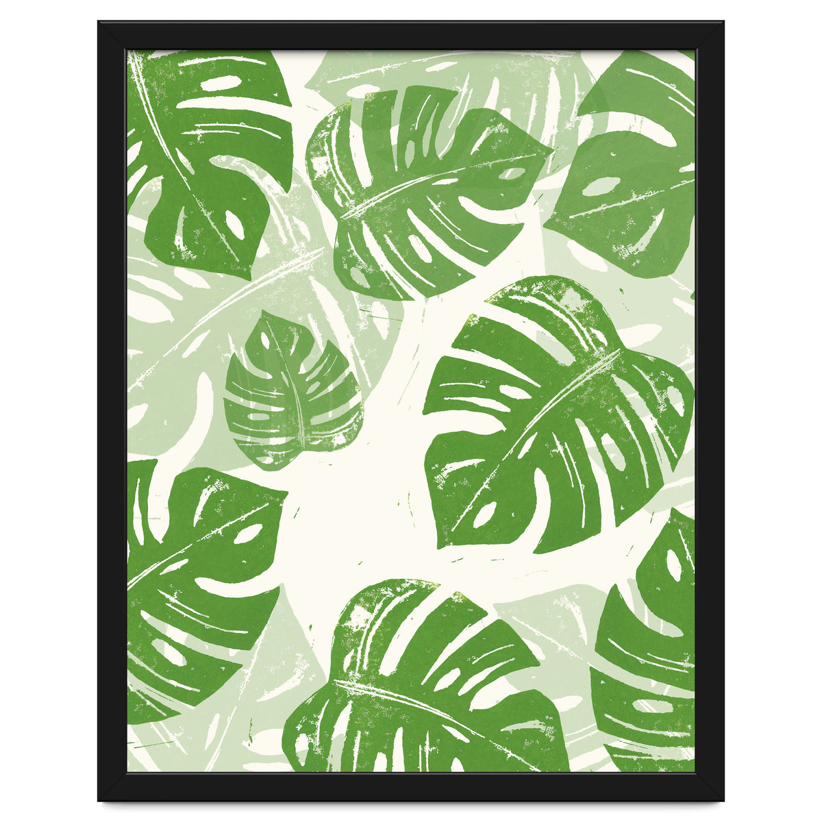 Linocut Monstera